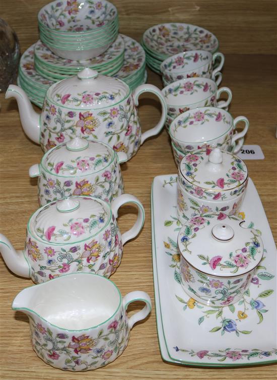 A Minton Haddon Hall pattern part tea and dinner service